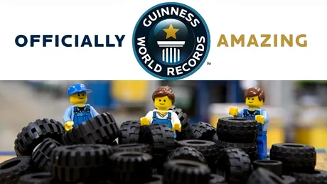 Guiness Book acordă titlul de ”Cel mai mare fabricant de cauciucuri” firmei de jucării LEGO