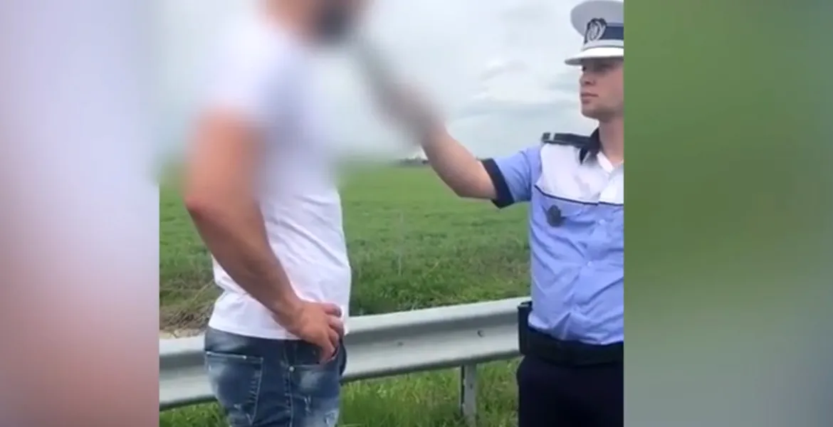 Un şofer prins băut la volan a leşinat în timp ce sufla în etilotest – VIDEO