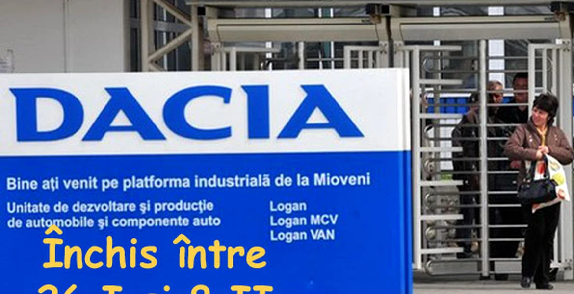 Dacia suspendă iar producţia