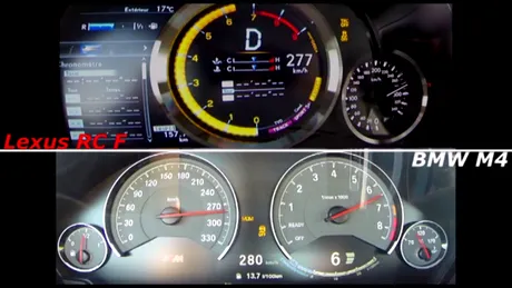 Care e mai rapid: BMW M4 sau Lexus RC F? VIDEO 0-280 km/h