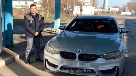 Un BMW M 4 căutat de polițiștii englezi a fost descoperit la Turnu Măgurele