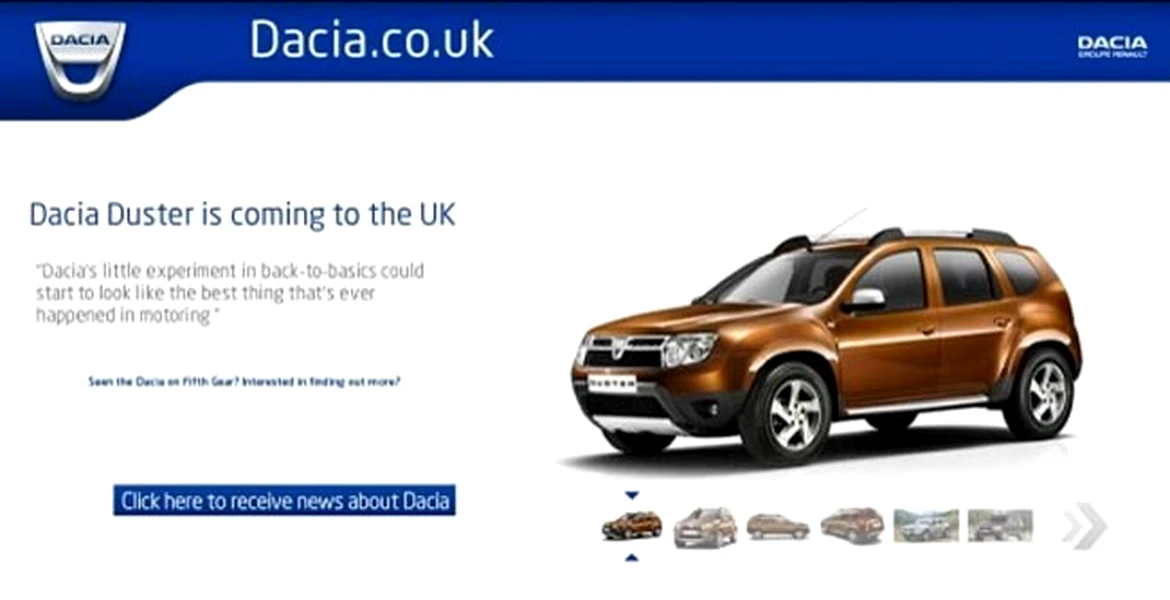 Englezii aşteaptă cu nerăbdare Dacia, dar nu se dau în vânt după Renault