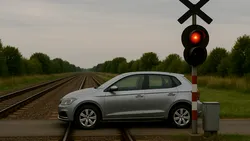 2025: Semnal roșu intermitent la trecerea peste calea ferată. Ai voie să treci dacă nu vine trenul?