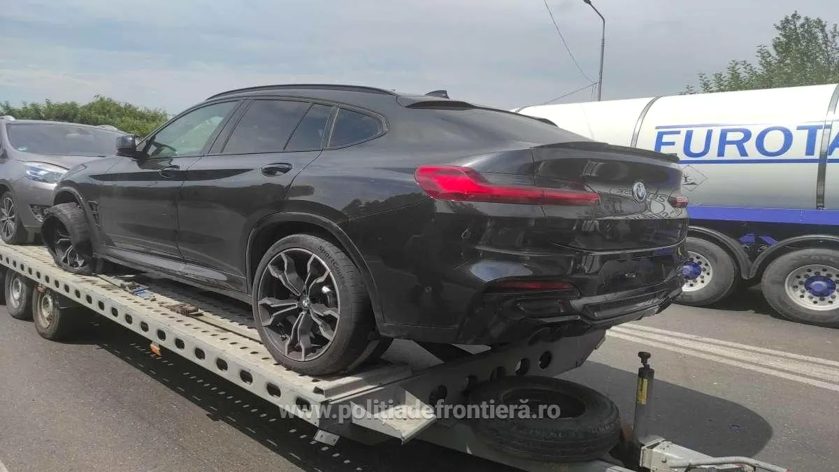 Un BMW X4 M Competition semnalat furat din Belgia a fost descoperit la Albița