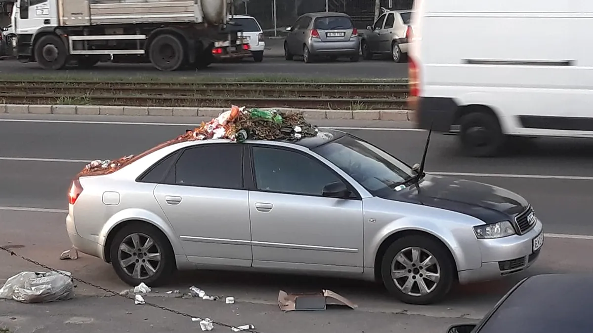 Ce a pățit un șofer de Audi care a parcat aiurea în cartierul Drumul Taberei din București?