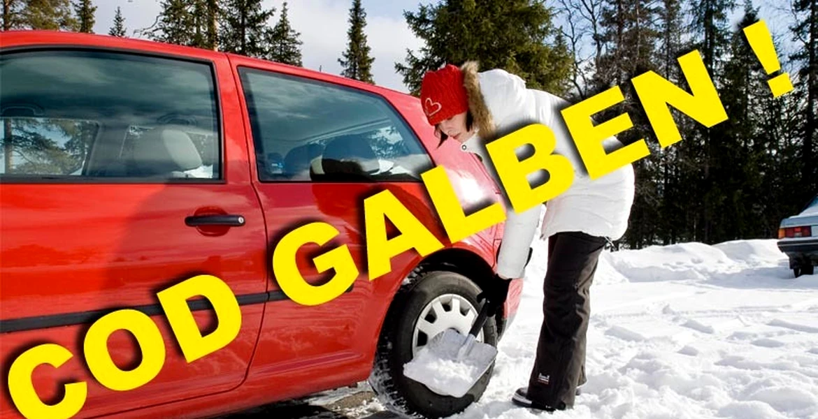 10 sfaturi de cod galben: ce să faci dacă te-a prins zăpada şi viscolul cu maşina