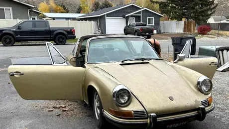 Un Porsche 911 a fost descoperit sub un morman de conuri de pin. A fost abandonat timp de 31 de ani