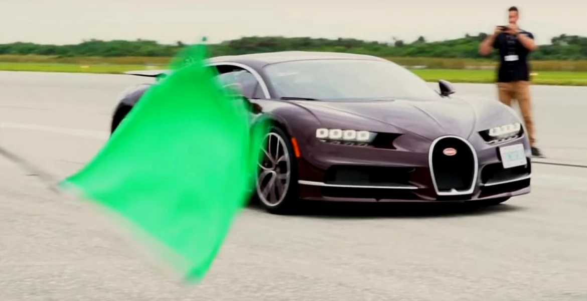 Acceleraţia lui Bugatti Chiron până la 420 de km/h. Cum arată peisajul la acea viteză ameţitoare – VIDEO