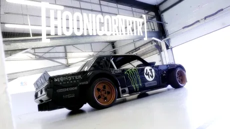 Ken Block îşi prezintă Hoonicornul şi vorbeşte mai mult decât glisează. Video ciudat...