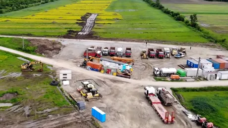 Șantierul tronsonului 5 al viitoarei autostrăzi Sibiu-Pitești este deja pregătit - VIDEO