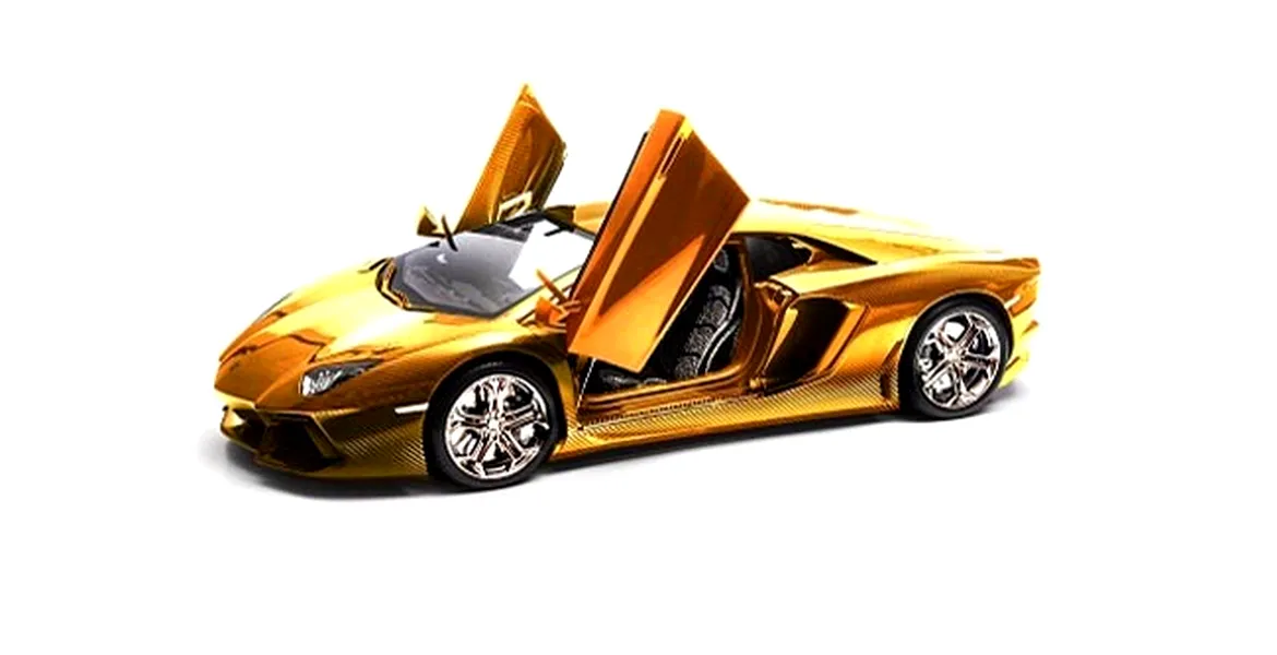 E criză sau nu? Iată cât a a ajuns să coste un Lamborghini din aur scara 1:8