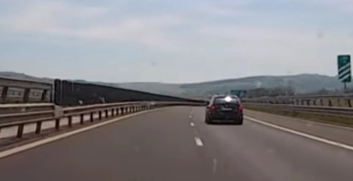 Scene incredibile pe o autostradă din România | VIDEO