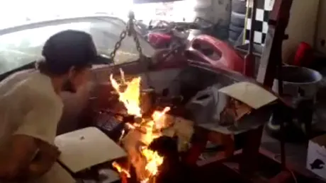 VIDEO: E bine că vrei să pui un V8 într-un MX-5, atât timp cât nu-i dai foc