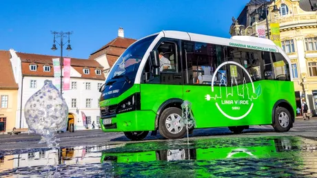 Transport public electric în centrul Sibiului asigurat de minibuze cu câte 21 de locuri -  FOTO