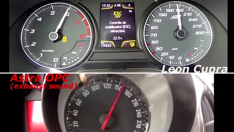 VIDEO: Sprint 0-200 km/h cu Seat Leon Cupra şi Opel Astra OPC. Care e mai rapidă?