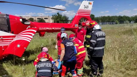 Accident grav la Fetești: A fost necesară intervenția elicopterului SMURD