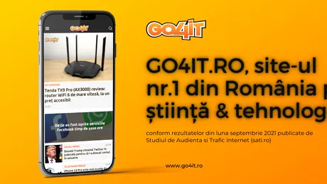 OFICIAL. Go4it.ro – site-ul cu cele mai multe afișări din domeniul Știință și tehnologie în luna septembrie