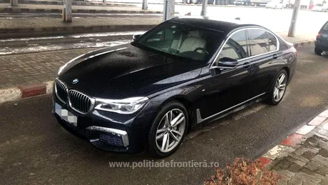 Un BMW Seria 7 estimat la 50.000 de euro a fost confiscat de polițiștii de frontieră