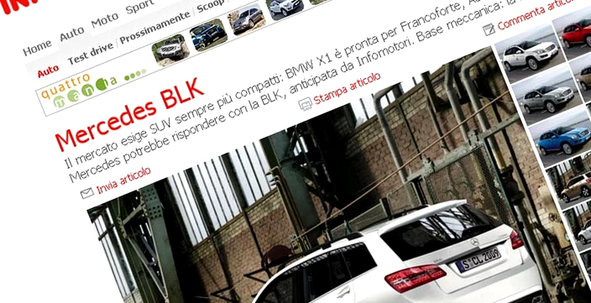 Mercedes BLK – schiţe şi informaţii despre viitorul BLK