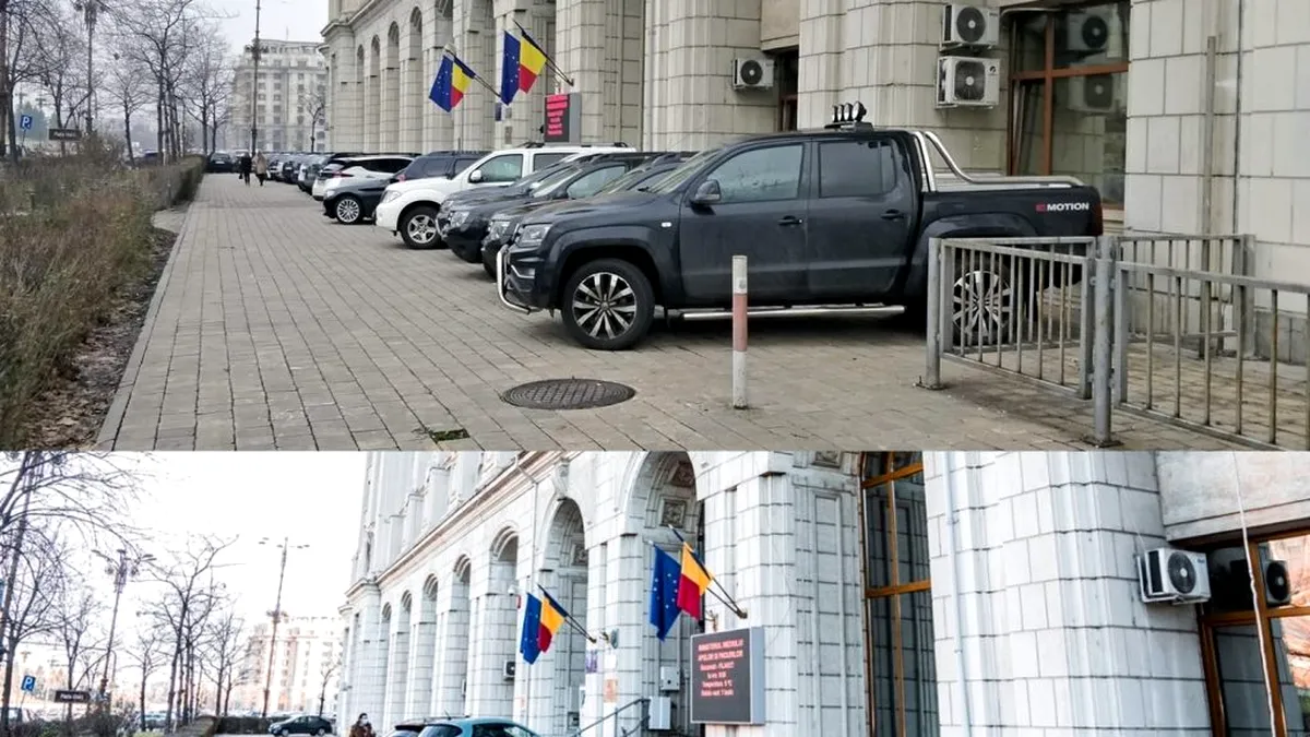 Ministrul Mediului interzice parcarea mașinilor ministerului pe trotuarul din fața clădirii