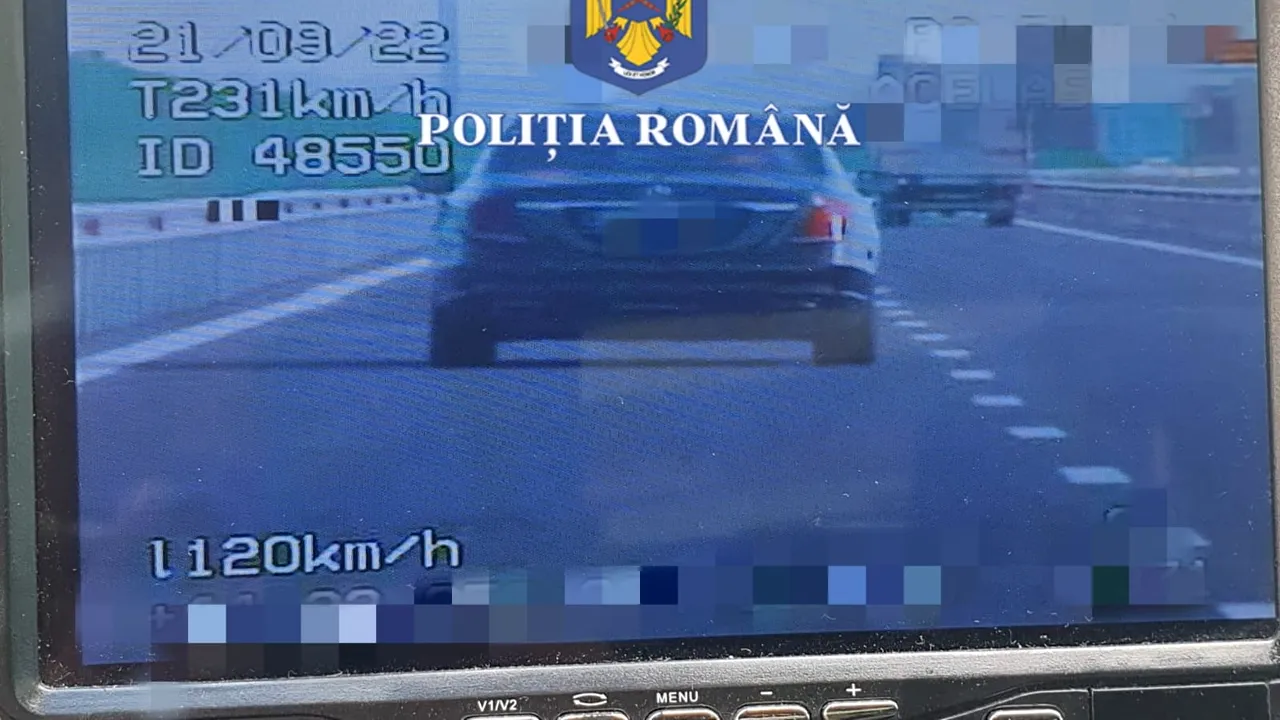 Un șofer a fost prins de radar în timp ce conducea cu viteza de 231 de kmh 
