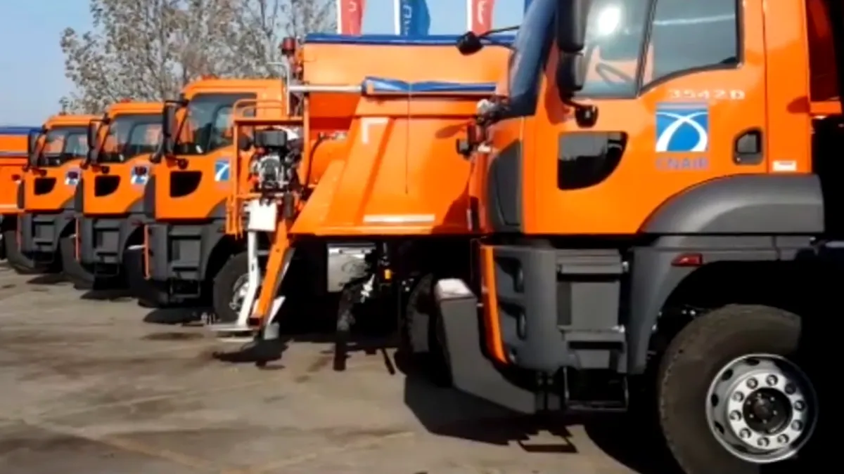 CNAIR a recepţionat 103 autobasculante Ford cu lamă şi răspanditor - VIDEO