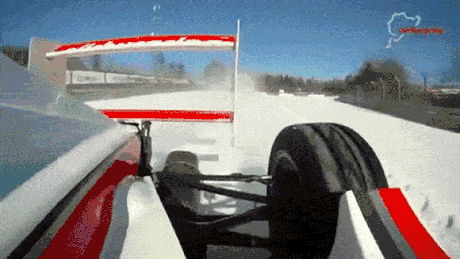 VIDEO: Cu monopostul pe Nurburgring. Iarna, pe zăpadă...