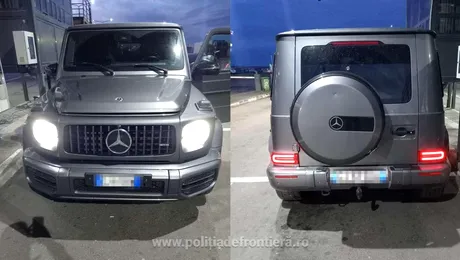 Mercedes-Benz Clasa-G de 200.000 de euro, căutat în Italia, depistat la intrarea în România