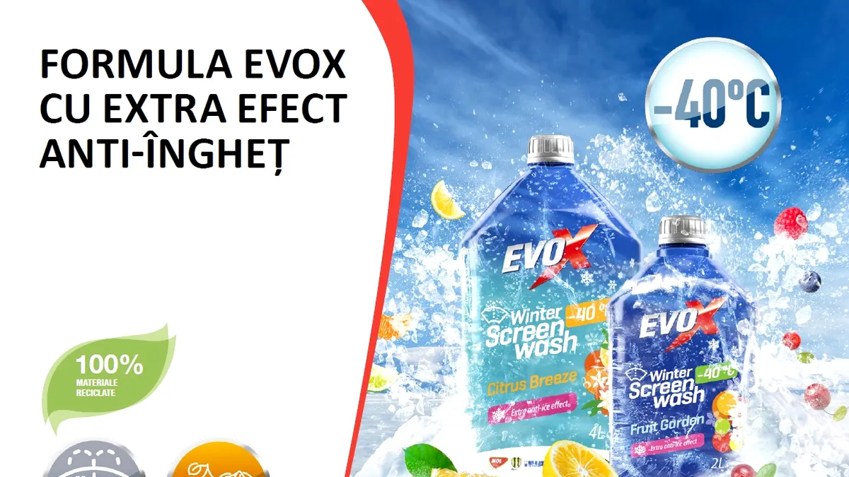 (P) Lichidul de parbriz anti-îngheț, unul din produsele de sezon ce nu trebuie să lipsească din mașină