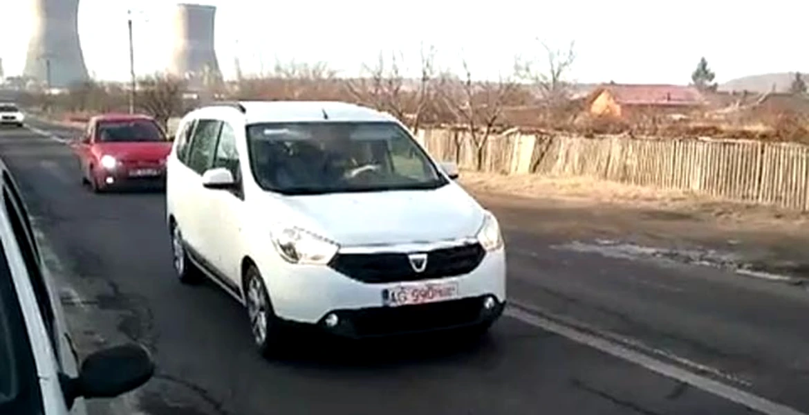 Filmată în România: Dacia Lodgy a ieşit pe stradă!