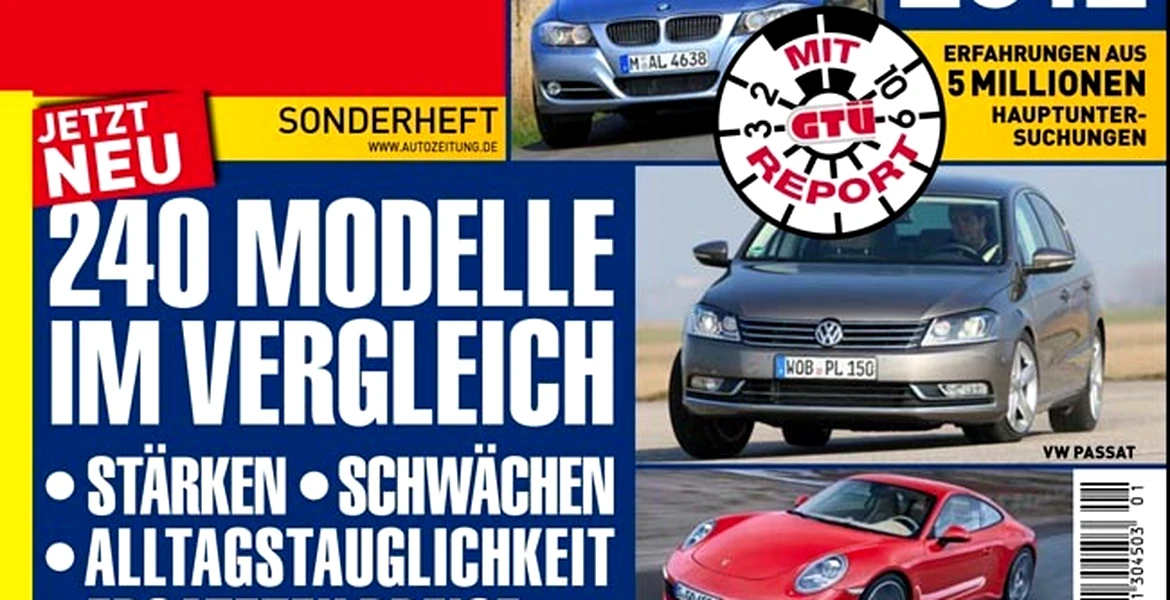 Cele mai bune maşini second hand din Germania în 2011 – raport GTU