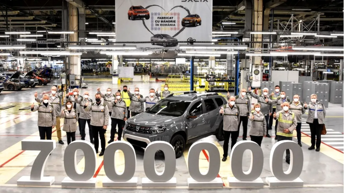 La uzina Dacia din Mioveni a fost produs modelul cu numărul 7.000.000