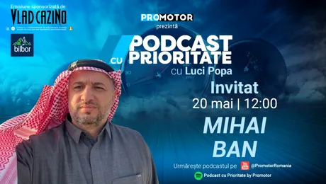 Luni, 20 mai, ProMotor publică #45 din „Podcast cu Prioritate”. Invitat Mihai Ban (pilot în Dakar Rally)