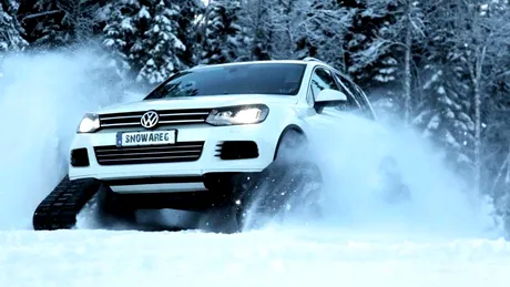 Tuning de iarnă: aşa arată Volkswagen Snowareg, Touareg-ul cu şenile