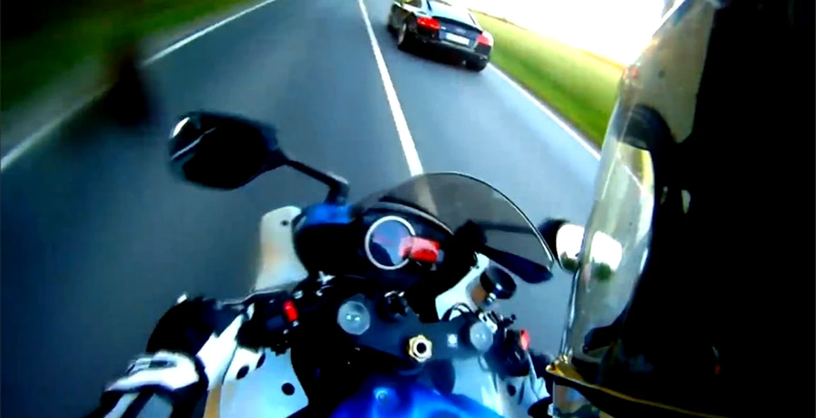 Cu 300 km/h pe motor, pe drumurile publice. VIDEO