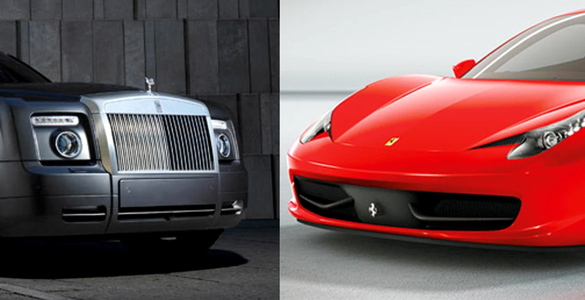 Înmatriculări de lux Rolls Royce, Ferrari sau Porsche