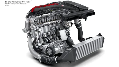 Audi ar putea adăuga un sistem hibrid motorului cu cinci cilindri, pentru a îl menține în vânzare în Europa
