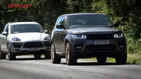 Autocar: Porsche Cayenne Turbo vs Range Rover Sport - test pe circuit şi offroad