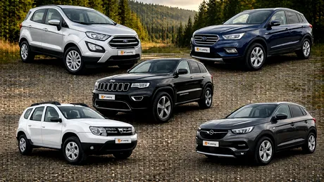 Top 5 cele mai ieftine SUV-uri revândute de BT Leasing. Dacia Duster și Ford EcoSport ce costă puțin peste 8.000 de euro