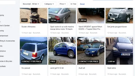 Paradisul maşinilor second hand s-a mutat pe Facebook