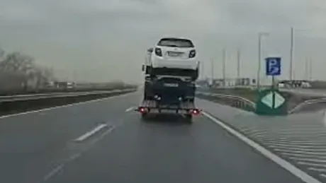 Șofer român, filmat conducând „piramida horror” în Ungaria - VIDEO