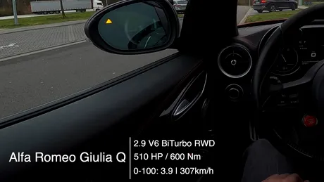 O Alfa Romeo Giulia Quadrifoglio a scăpat pe Autobahn. Viteza maximă pe care o atinge în traficul real - VIDEO