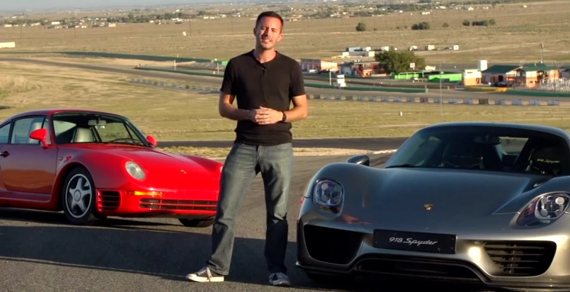 VIDEO: Porsche 918 Spyder vs Porsche 959, duelul dintre generaţii
