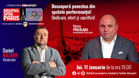 Răzvan Pîrcălabu, președintele FR de Lupte, este invitatul emisiunii ,,Drumul spre Paris’’ de joi, 11 ianuarie, de la ora 19:00