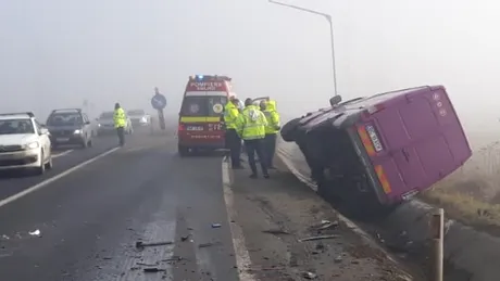 Un carambol a avut loc pe DN1. Ce se poate întâmpla dacă nu se păstrează distanța de siguranță - FOTO