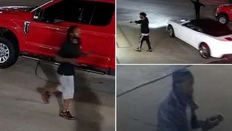 Momentul în care niște hoți fură trei mașini chiar din curtea dealer-ului - VIDEO