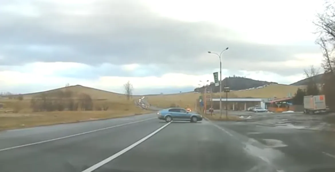 De ce să nu intri cu viteză în curbă? Ca să nu te izbeşti în stâlp, d-aia [VIDEO]