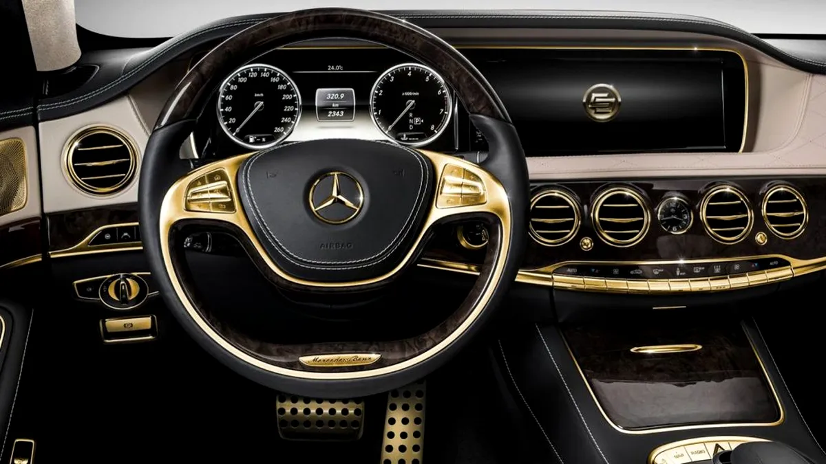Mercedes-Benz S63 AMG placat cu aur - kitsch sau exclusivism extrem?