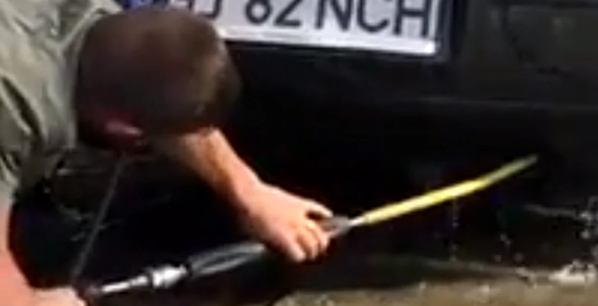 ”Pasagerul nedorit” pe care l-a găsit un şofer din Gorj, în ţeava de eşapament a maşinii | VIDEO