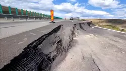 A10 Sebeș-Turda se surpă din nou, în același loc. E pentru a șasea oară în ultimii trei ani